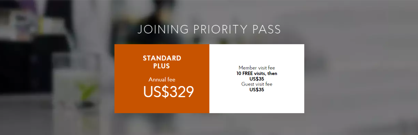 Priority Pass Standard Plus Membership 329usd