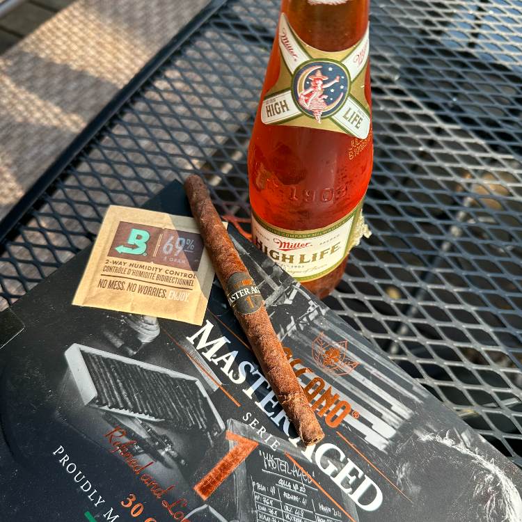 Toscano Master Aged Cigar Paired Wtih Miller Beer