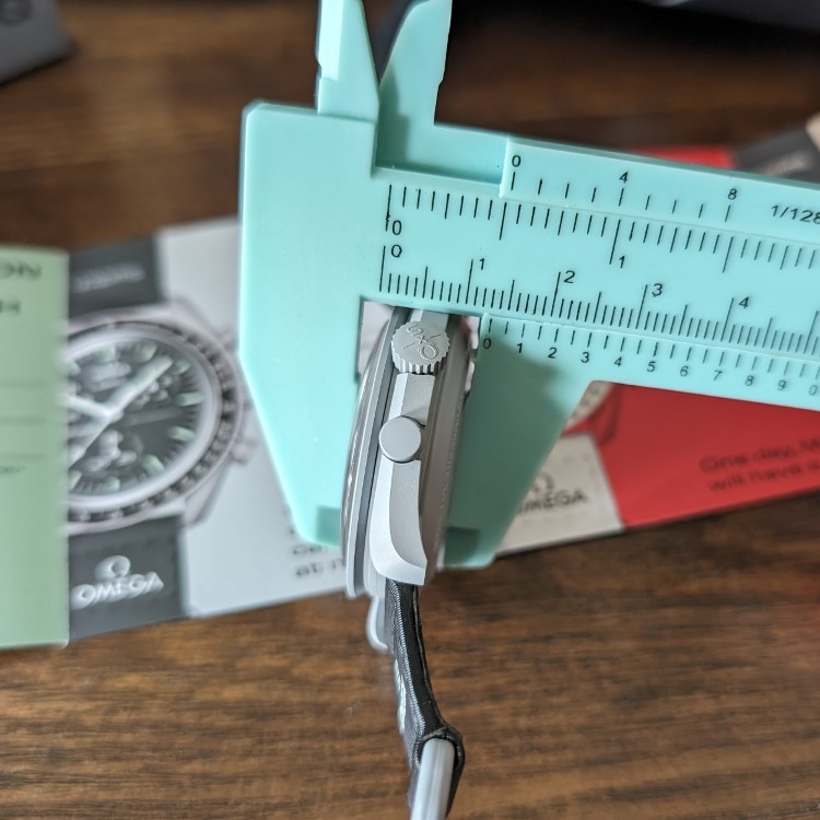 Pluto MoonSwatch Case Thickness