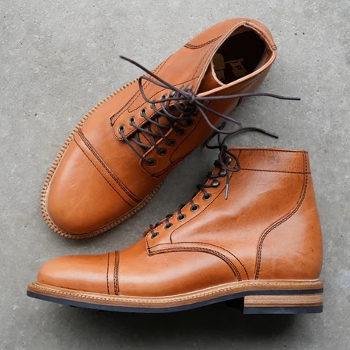 Richmond Cap-Toe Boots In Smooth Leather