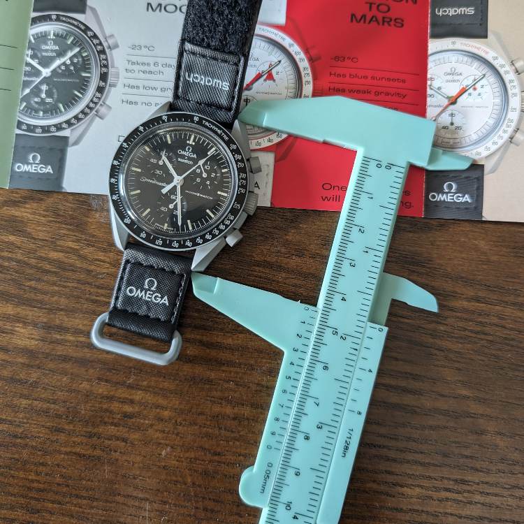 Lug to Lug of Mission To Moon Moonswatch Watch