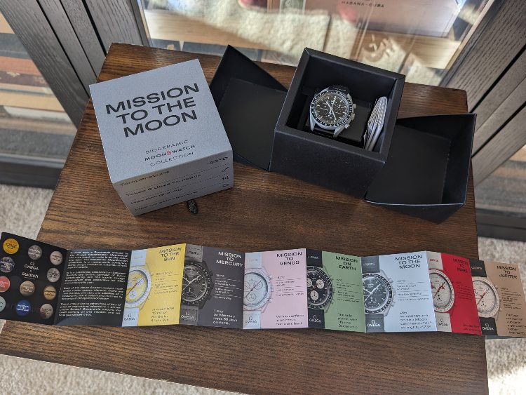 MoonSwatch Mission To The Moon Watch With Box