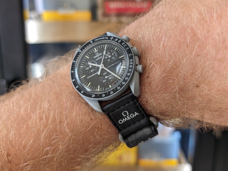 Omega MoonSwatch Mission To Moon On Wrist Review