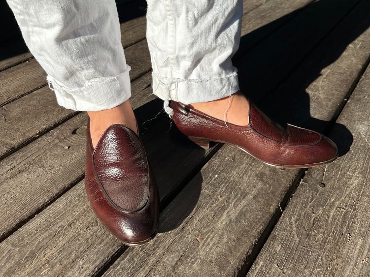 Vincent Belgian Loafers White Pants