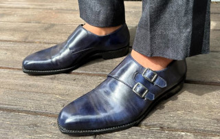 BLKBRD Shoes Sabre Double Monks In Navy