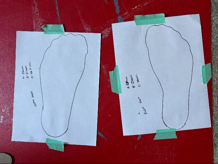 Made To Order Dress Shoes Foot Measurements