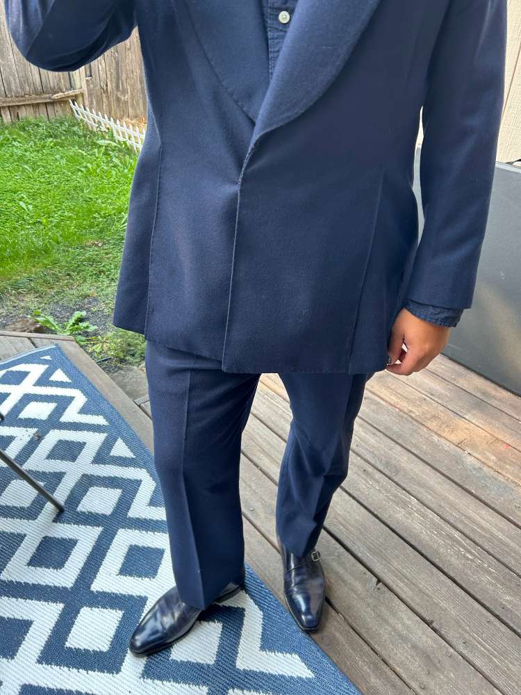 Blue STRO Suit with BLKBRD Shoes