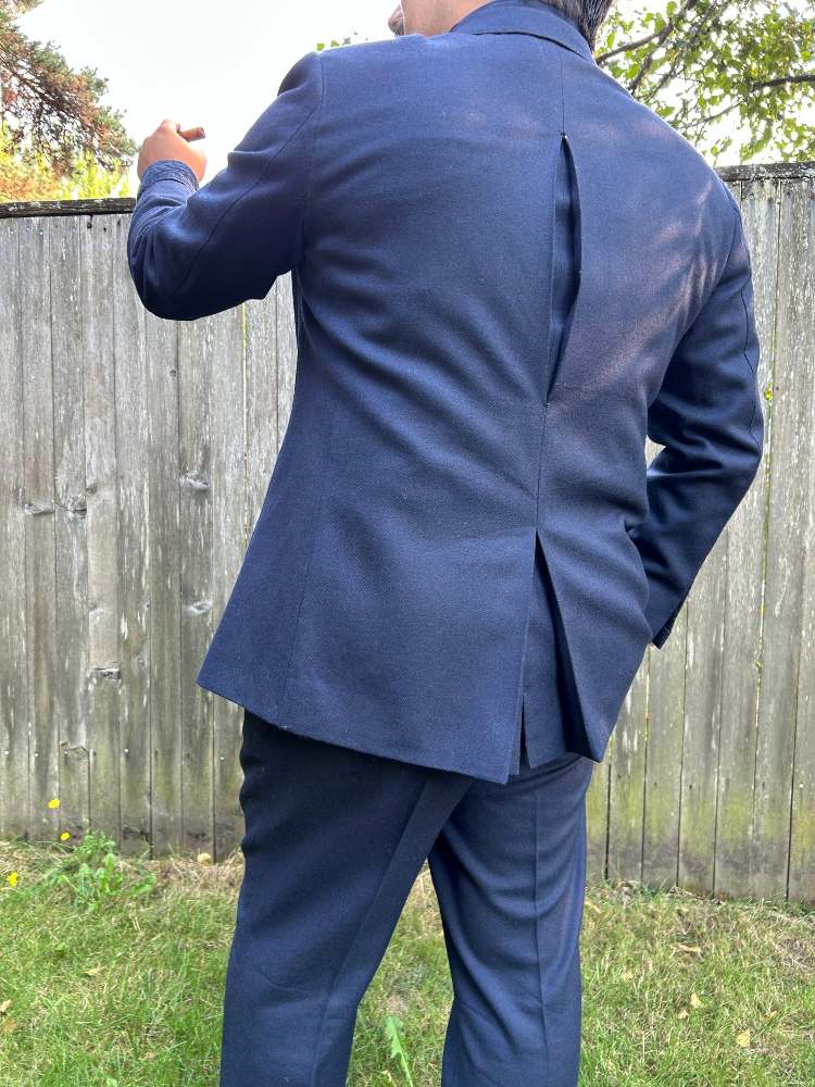 Single Vent On Back Of Suit Jacket