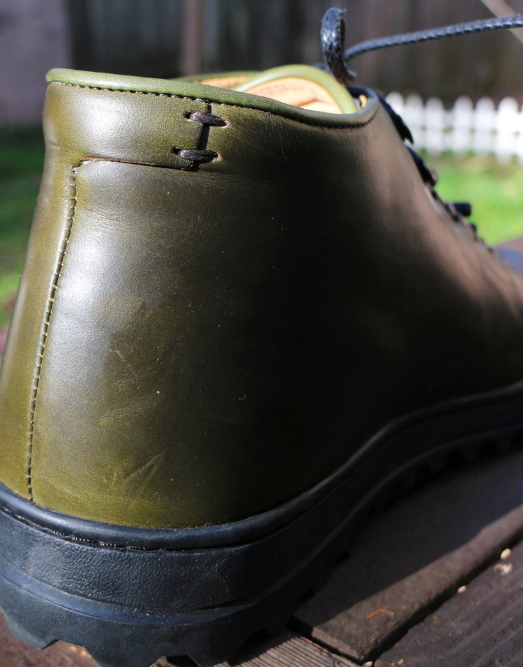 HAnd Stitching Details Horween Leather Upper