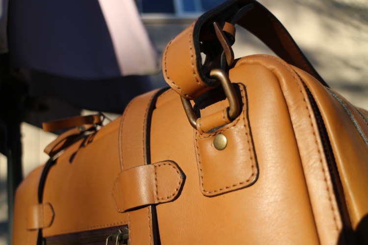 Brass Hardware of Duffle Bag by Cravar