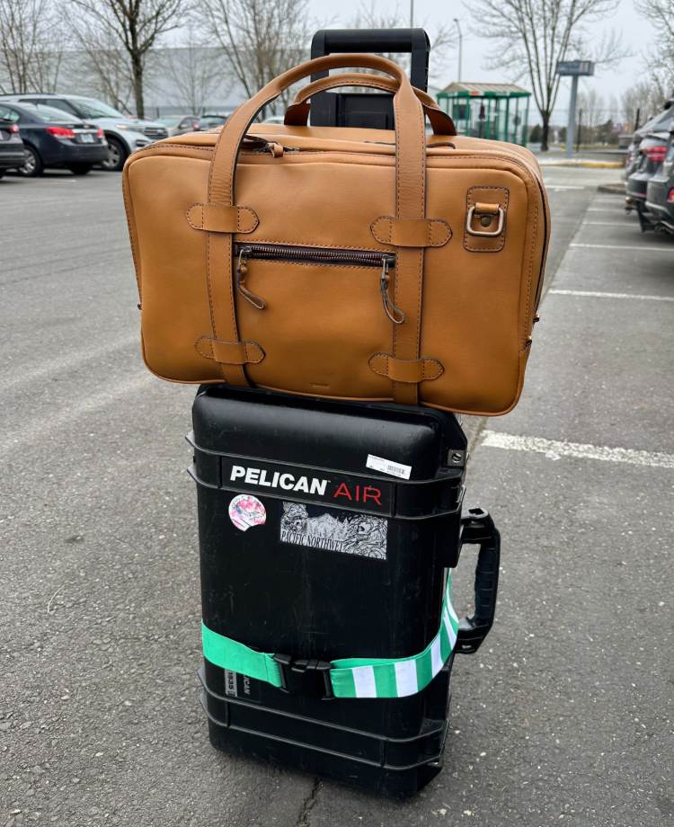 Cravar Duffle Bag On Luggage