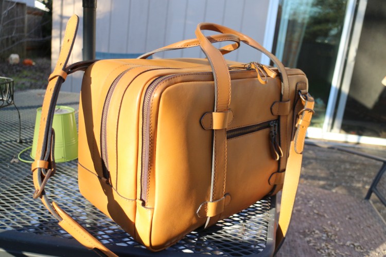 Daytrip CO Bag in Sand Leather with Shoulder Strap