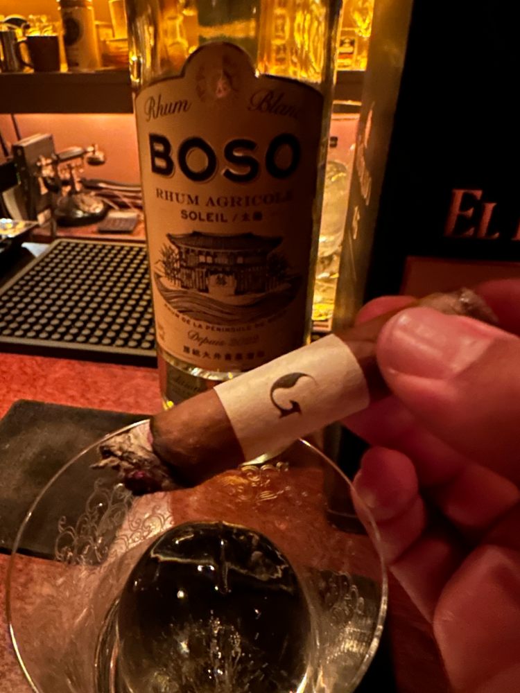 GOTA Cigar with BOSO Rum Bottle