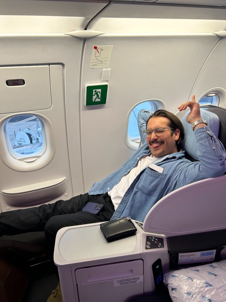 Carlos Wearing Classic Fella White Tee on Trip