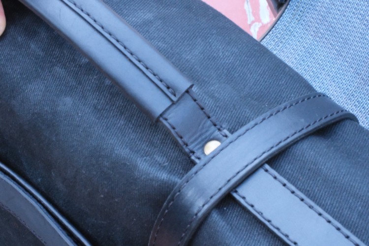 Leather Elements Closeup Shot on Rana bag