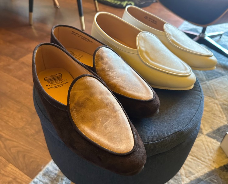 Artizan Belgian Slippers Mad Dog Marshmallow by Crown Northampton