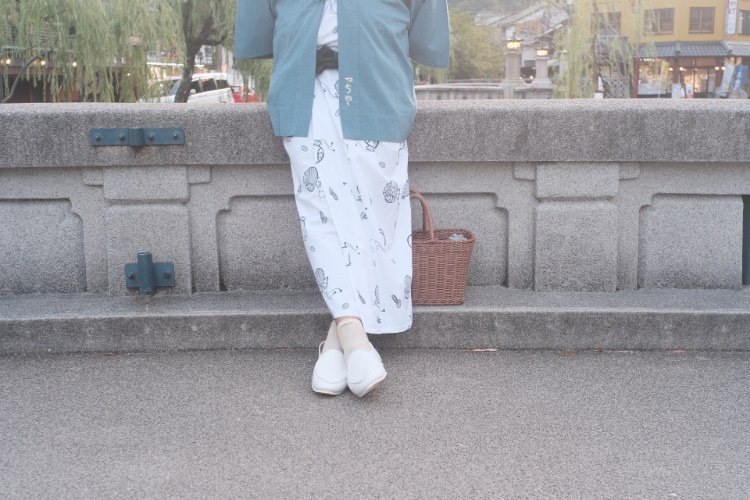 Carlos Wearing Marshmallow Slippers with Traditional Yukata