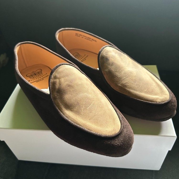 Crown Northampton Mad Dog Slippers On Shoe Box