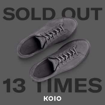 Koio Capri Sold Out Banner From Brand
