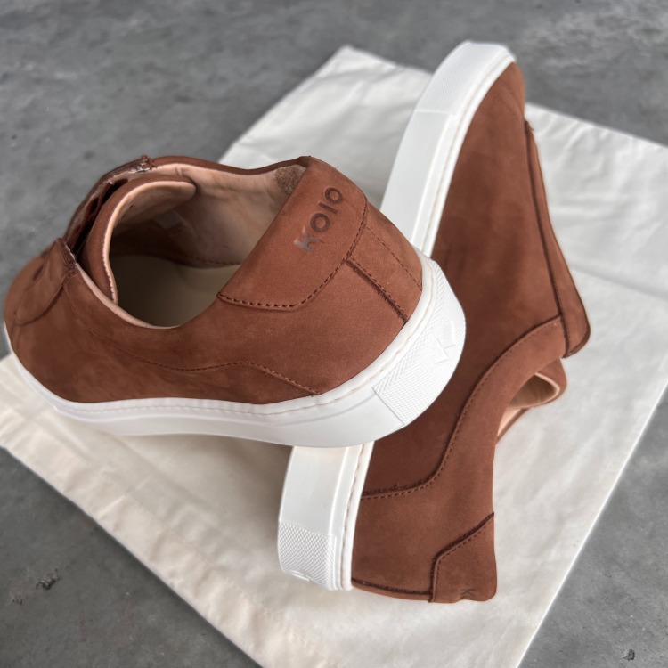 Koio Capri X Shoes in Cognac Suede Upper