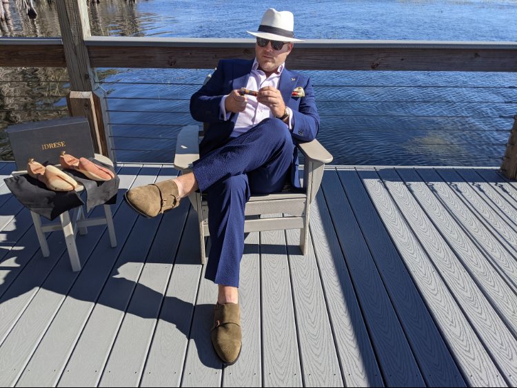 Paul Anthony Wearing News Pair Of Idrese Double Monks & Suit