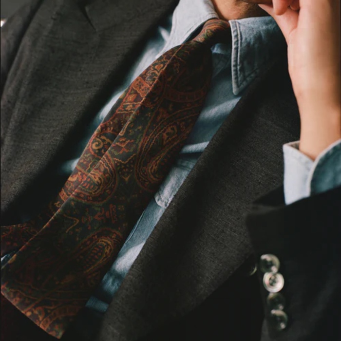 Drake's Patterned Tie