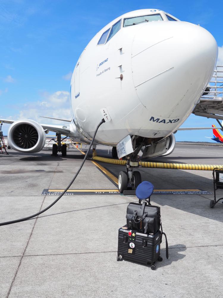 Saddleback Flight Bag On Luggage