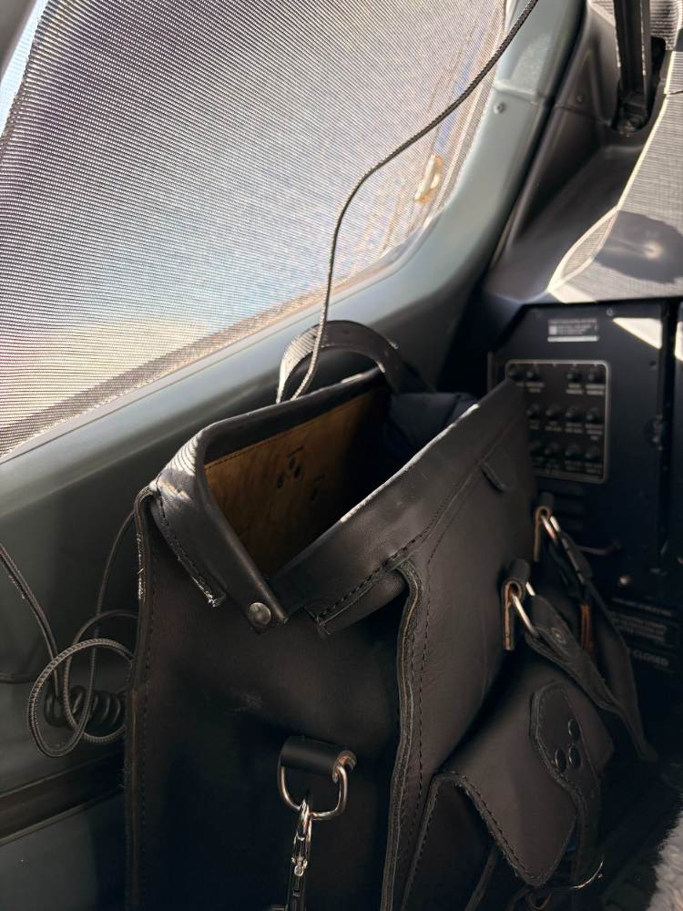 Using Saddleback Flight Bag Open In Cockpit